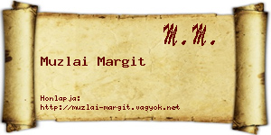 Muzlai Margit névjegykártya